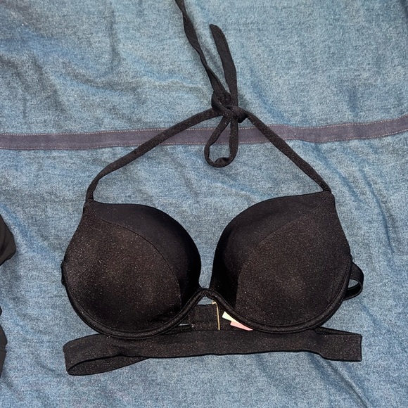 victoria’s secret black push up bikini top - Picture 1 of 5